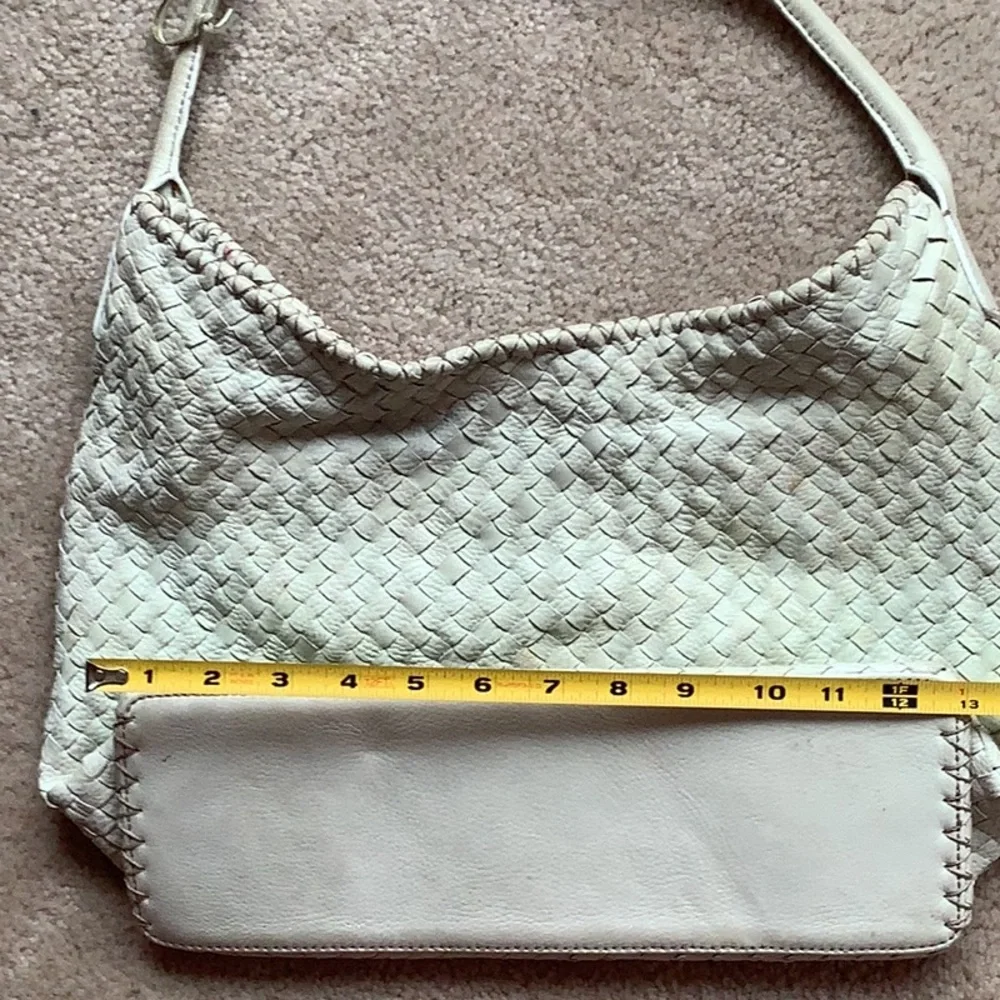 Fossil genuine leather handbag, cream, hobo